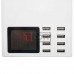 Сетевая зарядка TCOM, 8 гнезд USВ c дисплеями, AC 220V/DC 5V, 8.2A, c дисплеем, c кабелем 1.5м