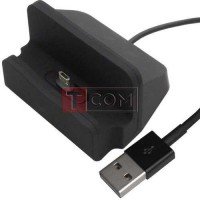 Док станция для зарядки micro USB TCOM, с шнуром USB, черная