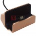 Док станція для зарядки micro USB TCOM, з шнуром USB, золотиста Док станція для зарядки micro USB TCOM, з шнуром USB, золотиста