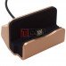 Док станция для зарядки micro USB TCOM, с шнуром USB, золотистая