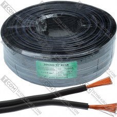 Кабель питания Sound Star, CCA, 2х2.5мм², чёрный, 100м