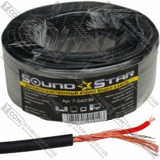 Кабель аудио-видео SoundStar, 1 жила, в экране, круглый, 2.6мм², чёрный, 100м