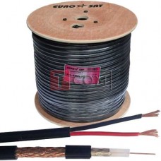 Кабель RG-59 (0,6Cu+64x0,12CCA) + 2x0,75CCA, диам.-6,2+4,5мм, чёрный, 305м Кабель RG-59 (0,6Cu+64x0,12CCA) + 2x0,75CCA, диам.-6,2+4,5мм, чёрный, 305м