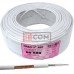 Кабель RG-58U (0,8Cu+2,9PE+Al foil+64x0,12CCA), диам.-5мм, белый, 100м