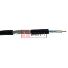 Кабель RG-58C/U (19x0,18Cu/64x0,12TCCA), диам.-5мм, чёрный, 100м