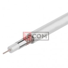 Кабель RG-59 (0,5CU+3,1PE+Al+32/0,12CU), диам-4.8мм, белый, 100м