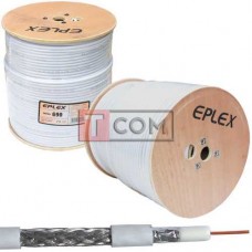 Кабель коаксиальный RG-6 (F690BV) EPLEX, одножильный, CCS, 96%, белый, 305м