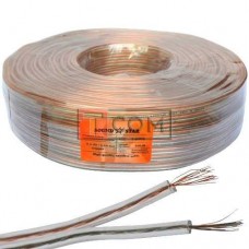 Кабель акустический Sound Star, Cu, 2х0.7мм², прозрачный, 100м