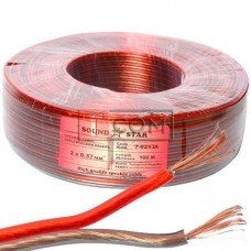 Кабель акустический Sound Star, CCA, 2х0.57мм², красно-чёрный, 100м