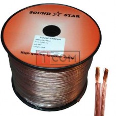 Кабель акустический Sound Star, Cu, 2х0.75мм², прозрачно-розовый, 100м
