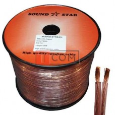 Кабель акустический Sound Star, CCA, 2х0.75мм², прозрачно-розовый, 100м