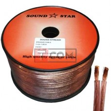 Кабель акустический Sound Star, CCA, 2х0.5мм², прозрачно-розовый, 100м