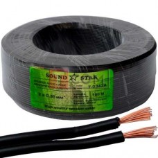 Кабель питания Sound Star, CCA, 2х0.35мм², чёрный, 100м
