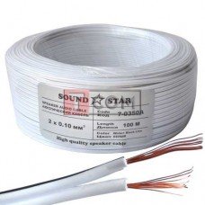 Кабель питания Sound Star, CCA, 2х0.10мм², белый, 100м