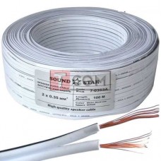 Кабель питания Sound Star, CCA, 2х0.35мм², белый, 100м