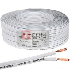 Кабель питания Sound Star, CCA, 2х0.50мм², белый, 100м
