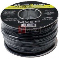 Кабель микрофонный Sound Star 2 жилы, 18×0.10мм, Cu, Ø5мм, чёрный, на катушке, 100м