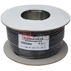 Кабель микрофонный моно Sound Stream 1 жила, 12×0.12мм, Cu, Ø4мм, чёрный, 100м