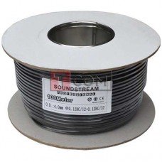 Кабель микрофонный моно Sound Stream 1 жила, 12×0.12мм, Cu, Ø4мм, чёрный, 100м