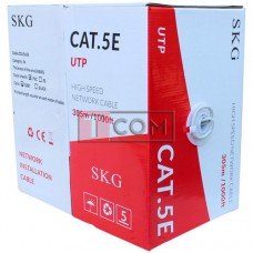 Кабель UTP Cat.5e SKG 4×2×(0,51CCA), диам.-5,3мм, серый, 305м