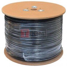 Кабель FTP Omega, Cat.5e, 4 пары, 0,48мм, CCA, Ø5.8мм, наружный c тросом, 500м