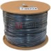 Кабель FTP KW-Link, Cat.5e, 4 пары, 0.51мм, CCA, Ø5.8мм, наружный c тросом, 305м