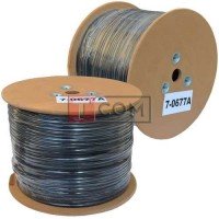 Кабель FTP KW-Link, Cat.5e, 4 пары, 0.51мм, CCA, Ø5.8мм, наружный c тросом, 305м