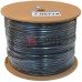 Кабель FTP KW-Link, Cat.5e, 4 пари, 0.51мм, CCA, Ø5.8мм, зовнішній з тросом, 305м
