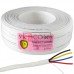 Кабель сигнальный VKcable, 4 жилы, без экрана, 7х0.22мм, Cu, белый, 100м