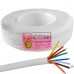 Кабель сигнальный VKcable, 8 жил, без экрана, 7х0.22мм, Cu, белый, 100м