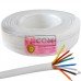 Кабель сигнальний VKcable, 8 жил, без екрану, 7х0.22мм, Cu, білий, 100м