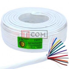 Кабель сигнальный VKcable, 14 жил, без экрана, 7х0.22мм, CCA, белый, 100м