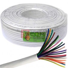 Кабель сигнальный VKcable, 20 жил, без экрана, 7х0.22мм,CCA, белый, 100м