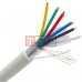 Кабель сигнальний VKcable, 6 жил, в екрані, 7х0.22мм, Cu, білий, 100м