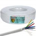 Кабель сигнальний VKcable, 6 жил, в екрані, 7х0.22мм, CCA, білий, 100м