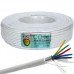 Кабель сигнальний VKcable, 6 жил, в екрані, 7х0.22мм, CCA, білий, 100м