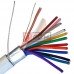 Кабель сигнальный VKcable, 12 жил, в экране, 7х0.22мм, CCA, белый, 100м