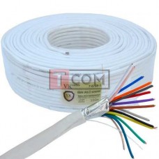 Кабель сигнальный VKcable, 14 жил, в экране 7х0.22мм, Cu, белый, 100м