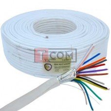 Кабель сигнальный VKcable, 14 жил, в экране 7х0.22мм, Cu, белый, 100м