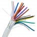 Кабель сигнальний VKcable, 14 жил, в екрані 7х0.22мм, Cu, білий, 100м