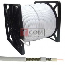 Кабель коаксиальный RG-6U (CS6-004) CommSpace, одножильный, CCS, 80%, белый, 305м