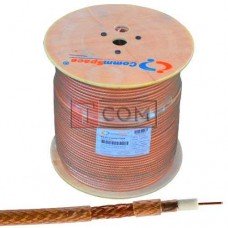 Кабель RG-6/TR (1,02CCS+CCA-foil+64x0,12), диам-6.8мм, прозрачн., 305м