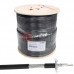 Кабель коаксиальный RG-6 (F690BVF) CommSpace, одножильный, CCS, 96%, с гелем, чёрный 305м