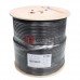 Кабель коаксиальный RG-6 (F690BVF) CommSpace, одножильный, CCS, 96%, с гелем, чёрный 305м