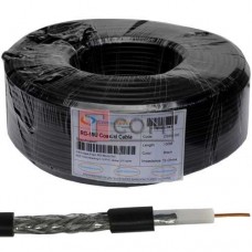 Кабель коаксиальный RG-59 (CS59-002) CommSpace, одножильный, Cu, 64%, чёрный, 100м