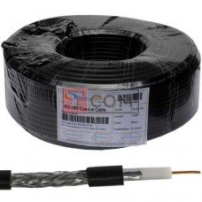 Кабель коаксиальный RG-59 (CS59-002) CommSpace, одножильный, Cu, 64%, чёрный, 100м