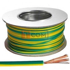 Провод монтажный ПВ-4 (H05V-K) Multicom, 0.35мм², CCA, жёлто-зелёный, 100м
