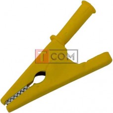 Зажим под щуп тестерный TCOM, L80мм, пластиковый, жёлтый