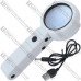 Лупа ручная No.FS55RC+USB с LED подсв., 7Х диам 55мм (3AAA + USB)