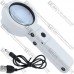 Лупа ручная No.FS55RC+USB с LED подсв., 7Х диам 55мм (3AAA + USB)